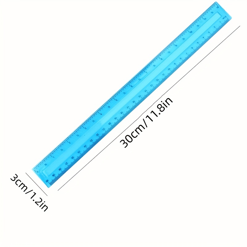 School Smart Plastic Ruler, Flexible, 6 in L, Clear 