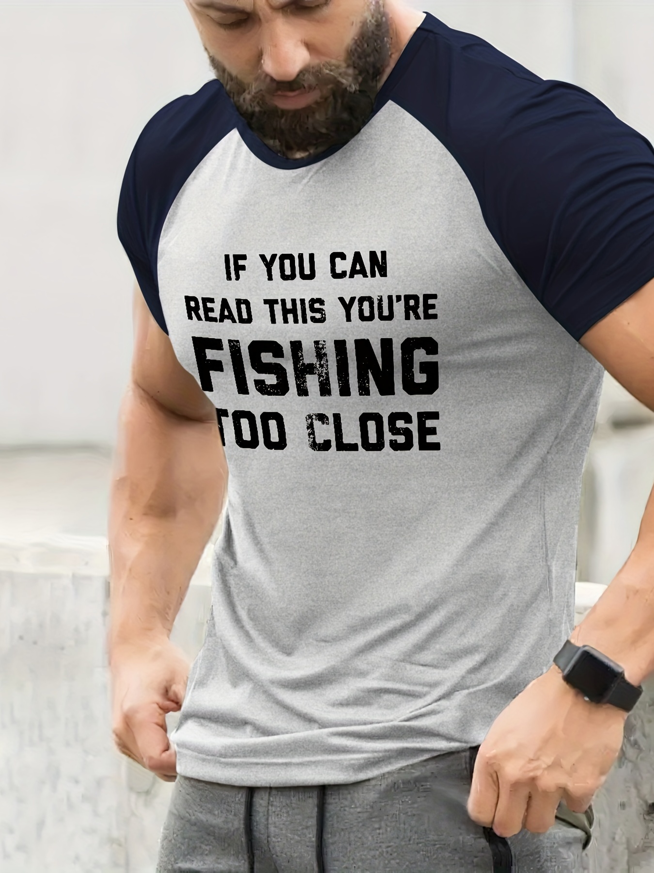 Camisa de pesca para hombre, si puedes leer esto, estás pescando