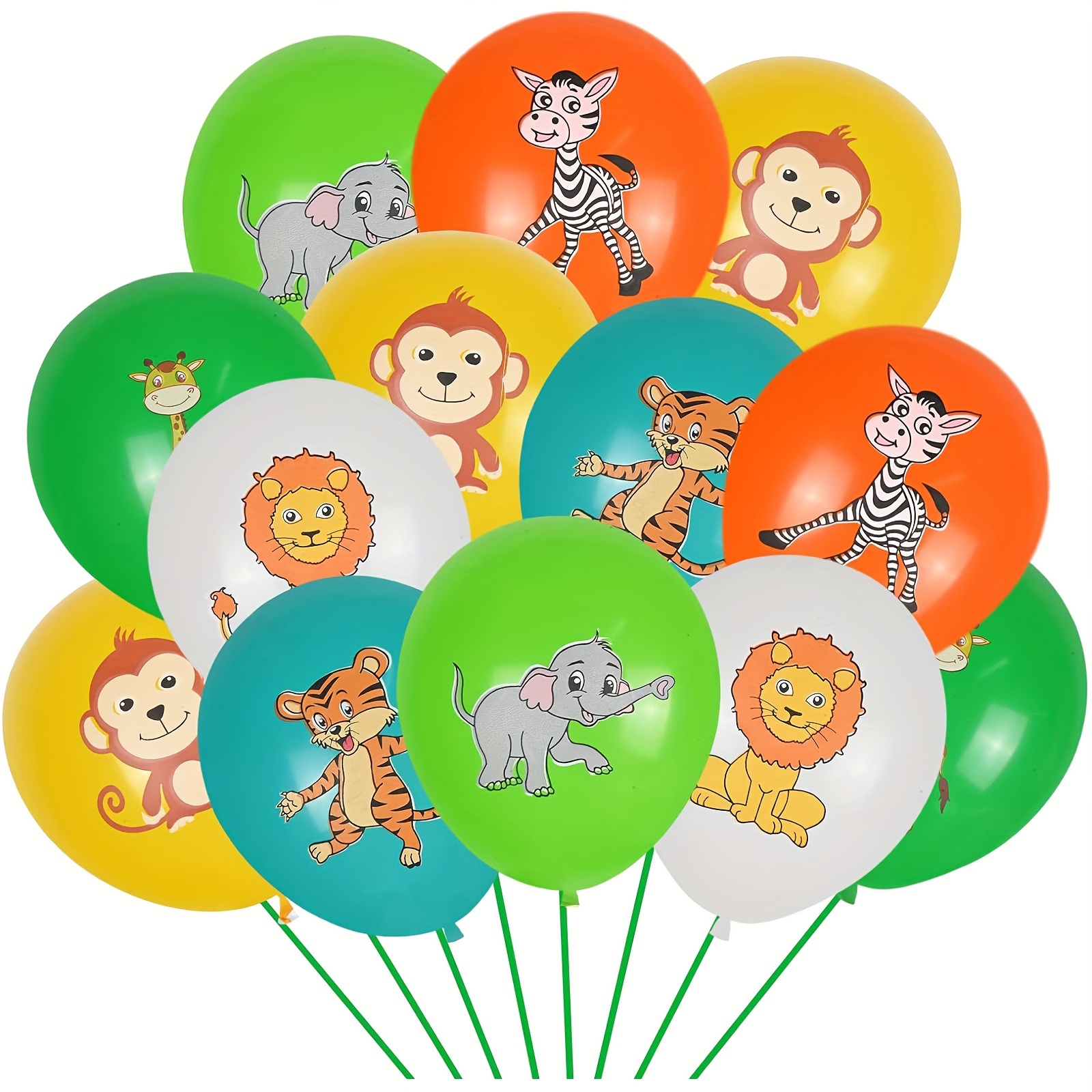 10pcs 12inch Jungle Animal Thème Anniversaire Ballons En Latex Décoration  De Fête D'anniversaire Pour Enfants Couleur Mixte Jungle Animal Ballons -  Temu France