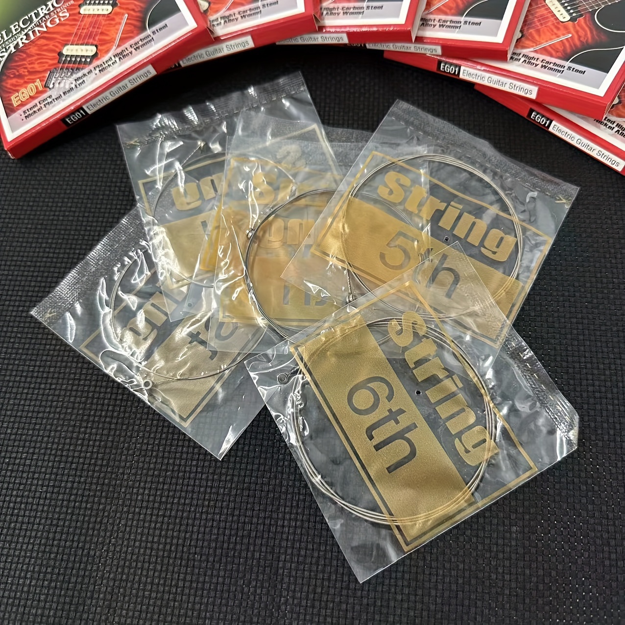 Guitar Strings For Electric Guitar - Nickel-Plated Hight-Carbon Steel -Alloy Wound String -Quality Steel Core -6 Strings/ Set ( E-1st-0.02cm/ B-2nd-0.03cm/ G-3rd-0.04cm/ D-4th-0.06cm/ A-5th-0.08cm/ E-6th-0.11cm )