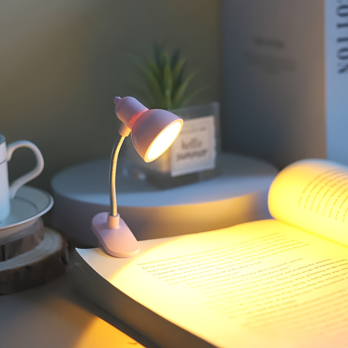 1pc eye friendly mini book lamp with clamp warm and bright desk lamp with battery included details 4