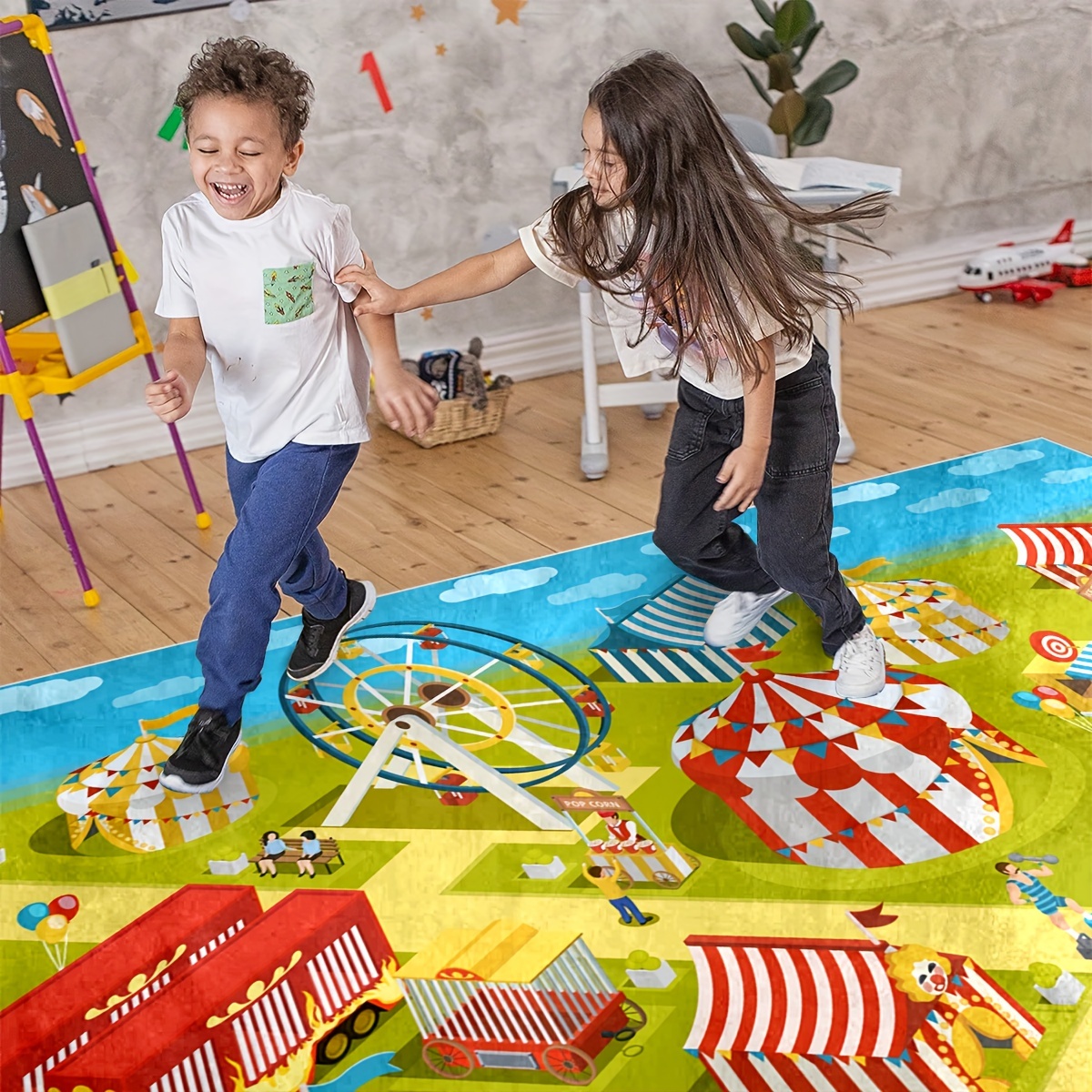 1pc Alfombra Juego Bebés Sala Juegos Alfombra Niños Pequeños - Temu