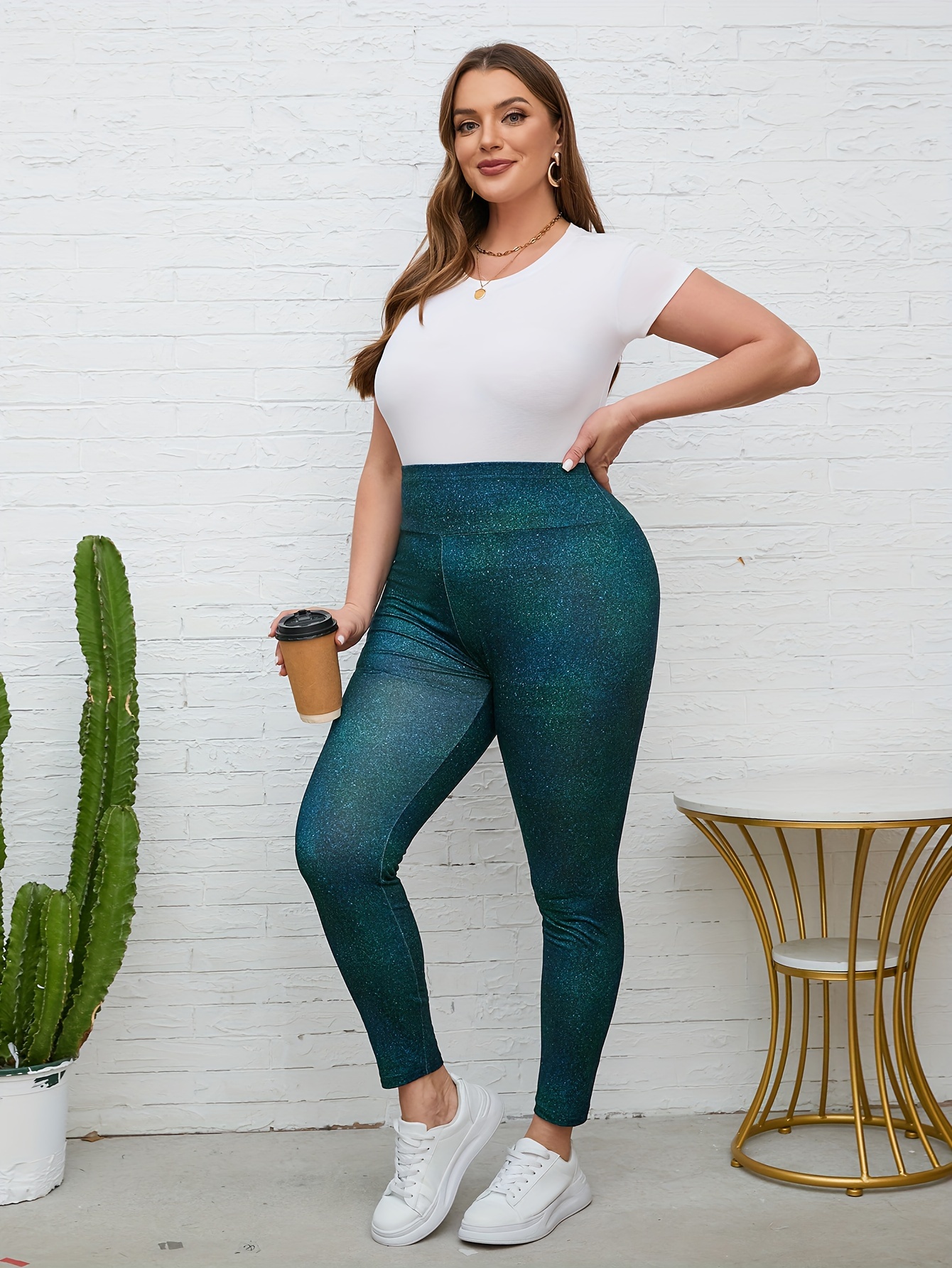 Leggings Ajustados Brillantes Leggings Casuales Elásticos - Temu