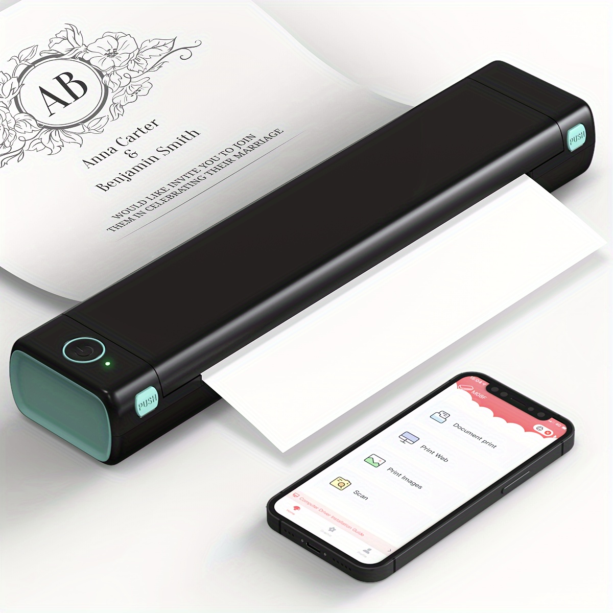 Phomemo Portable Printer Wireless For Travel M08f letter - Temu