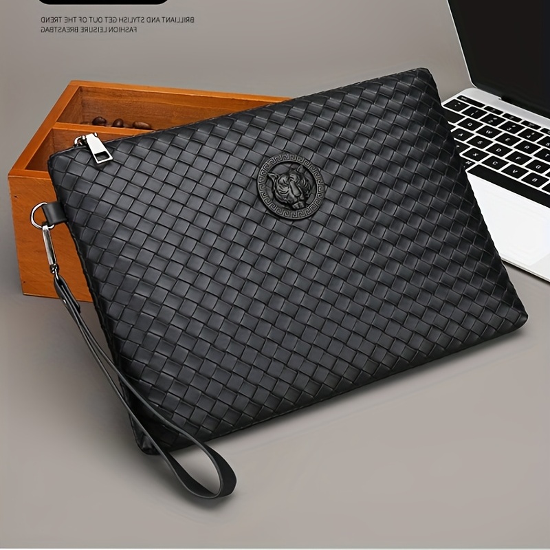 Mens Woven Clutch Bag Business Document Bag Wallet, Quick & Secure Online  Checkout