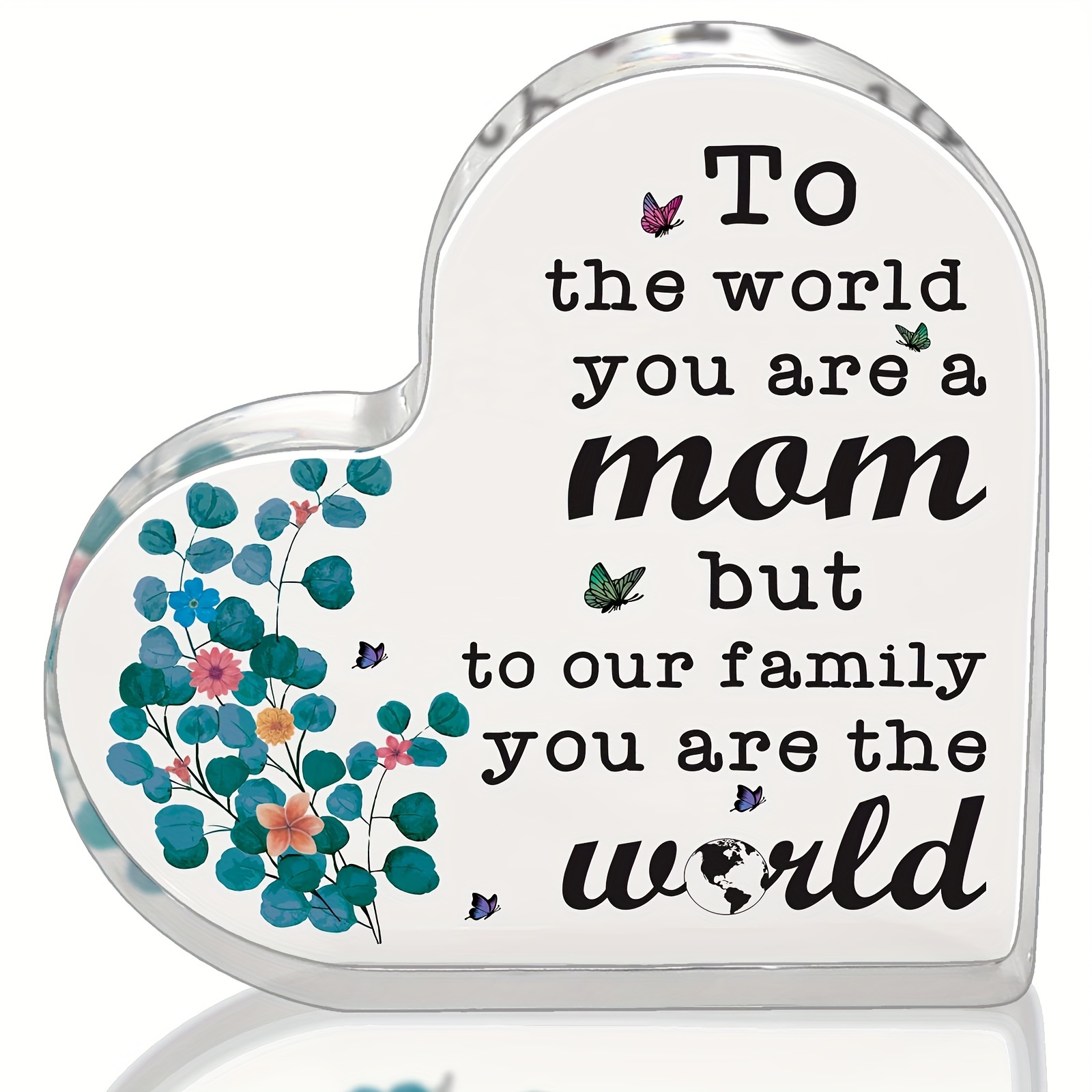 Mother In Law Gift Mom Gift Acrylic Heart Mothers Plaque - Temu