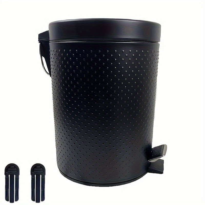 Cubo de basura estrecho para cocina, papelera de lata con tapa