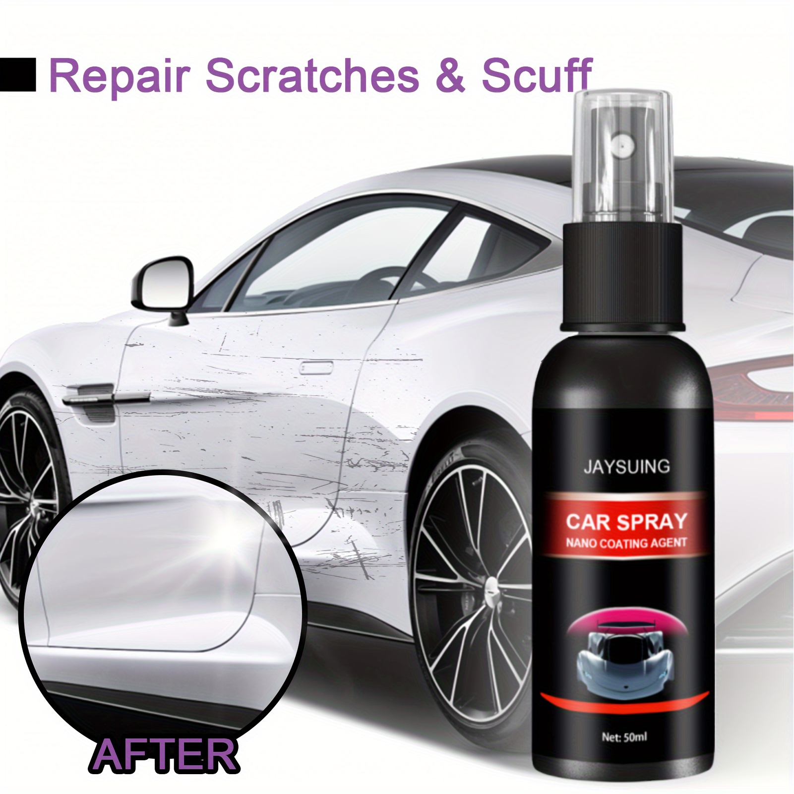 3 In 1 High Protection Quick Car Paint Cleaning Coating Spray