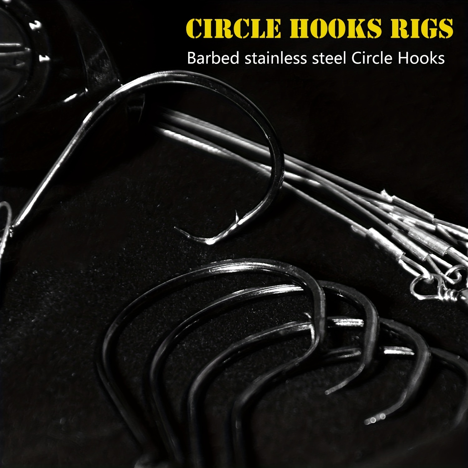 10 Pcs Octopus Circle Hooks Live Bait Fishing Hook Offset Steel