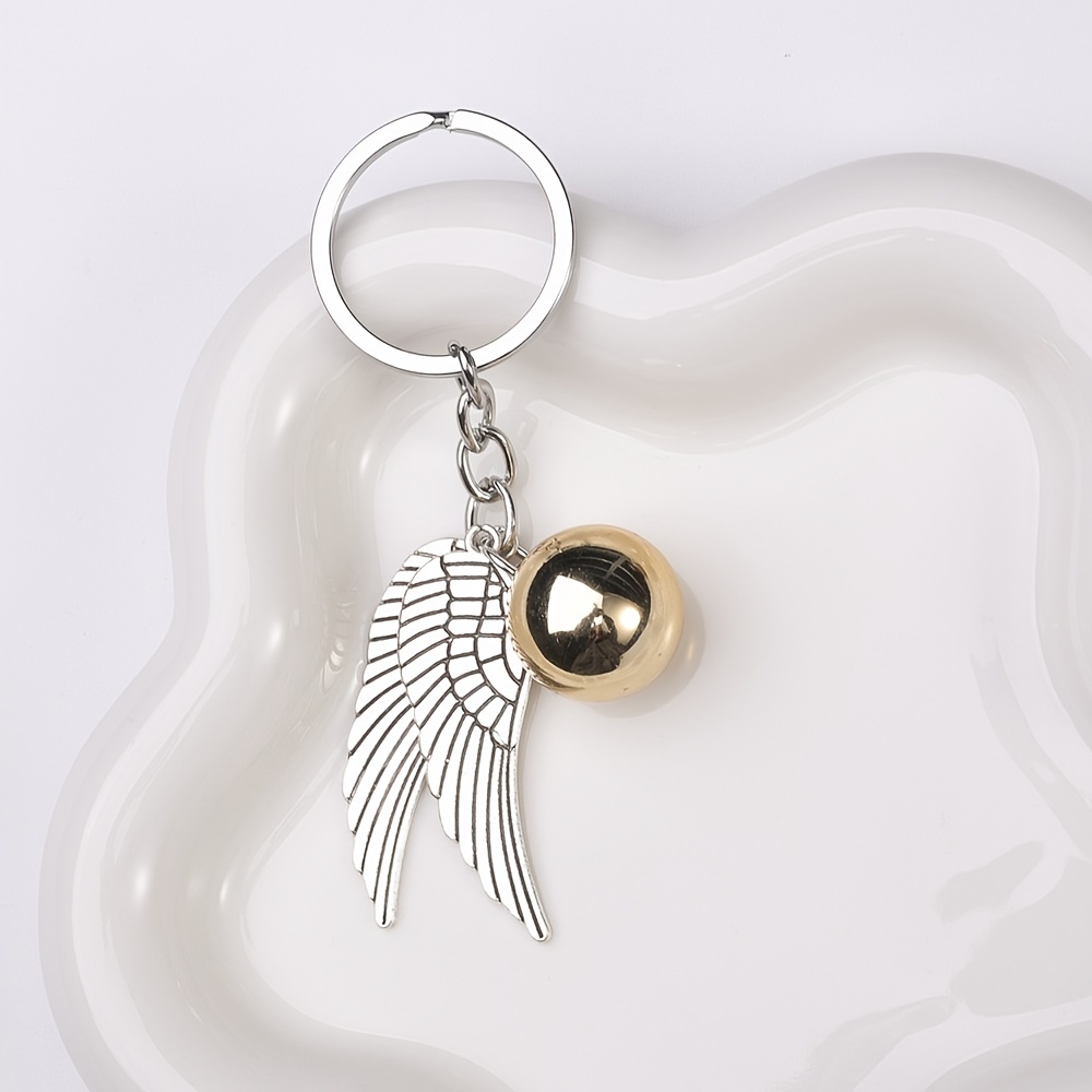 Romantic Double Flying Zinc Alloy Keychain For Men School Of - Temu