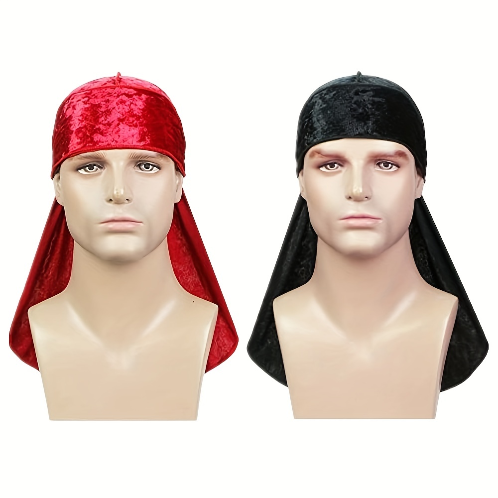 Men's Velvet Durag- Get 360 Waves With Extra Long Tail For Maximum  Comfort!, Ideal Choice For Gifts - Temu