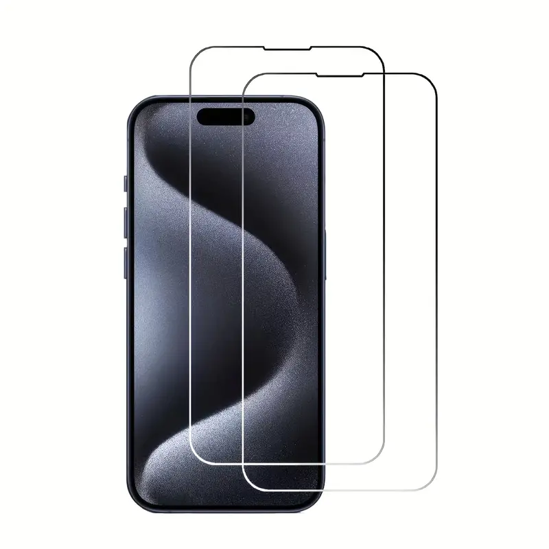 2pcs 9H Strength Tempered Film, High-definition Glass Anti-fingerprint  Protection Front Film, Suitable For Apple IPhone 15 Pro And IPhone 15 Pro  Max