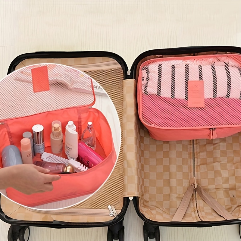 6pcs Portable Lightweight Travel Storage Bag Fashion Casual Nylon