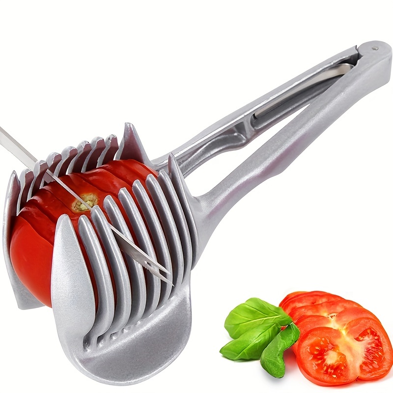 1pc, Tomato Slicer Tool, Lemon Cutter Tool, Lemon Slicer Holder, Tomato  Slicer Holder, Lemon Cutter Holder, Round Fruit Tongs, Egg Slicer Cutting  Hold