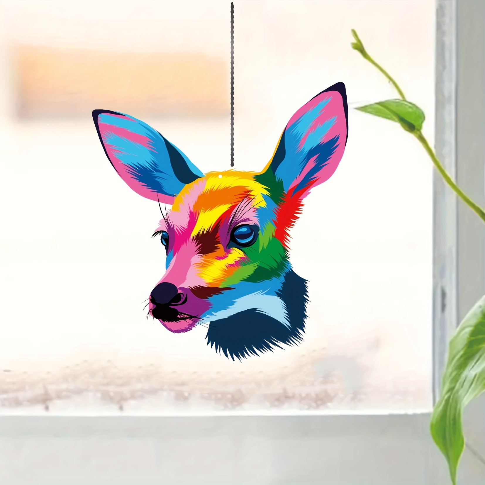 1pc Acrylic Color Craft Art Pendant, Abstract, Colorful Koala, Head,  Decoration, Window Hanging, Car Pendant, Background Wall Decoration,  Signboard De