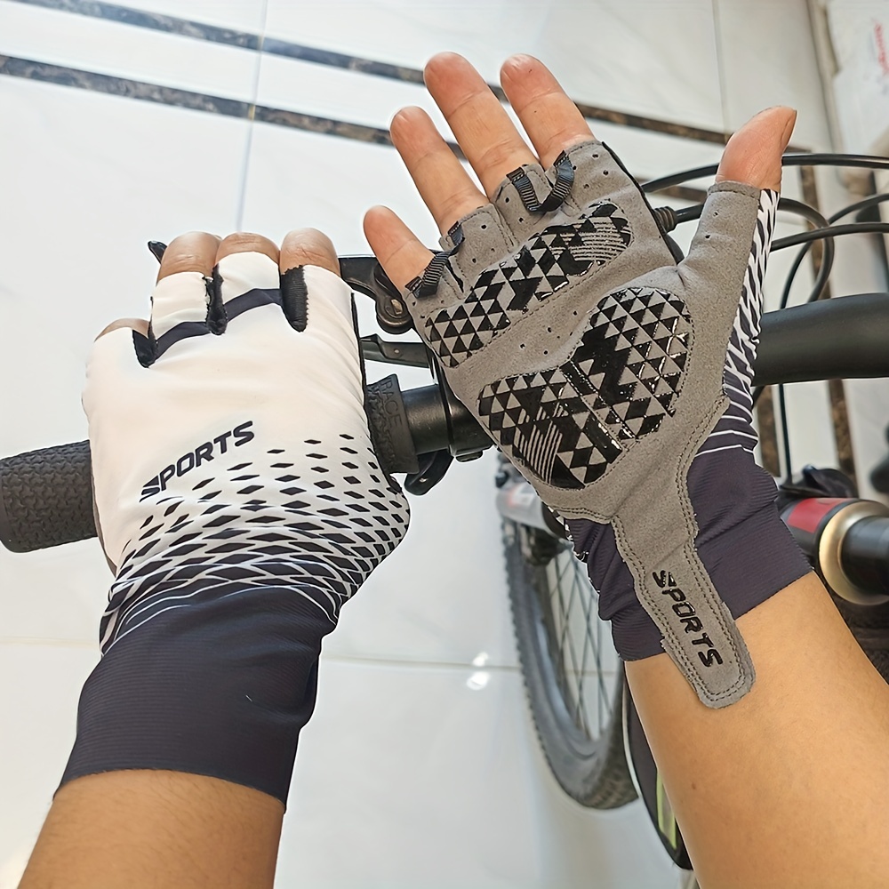 Breathable Half Finger Cycling Gloves Men Women Shock - Temu Australia