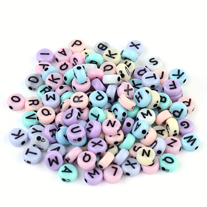 500pcs 4*7mm Letter Beads Love Beads Mixed Mini Cute Style Beads For  Jewelry Making DIY Couple Bracelet Necklace Small Business Supplies