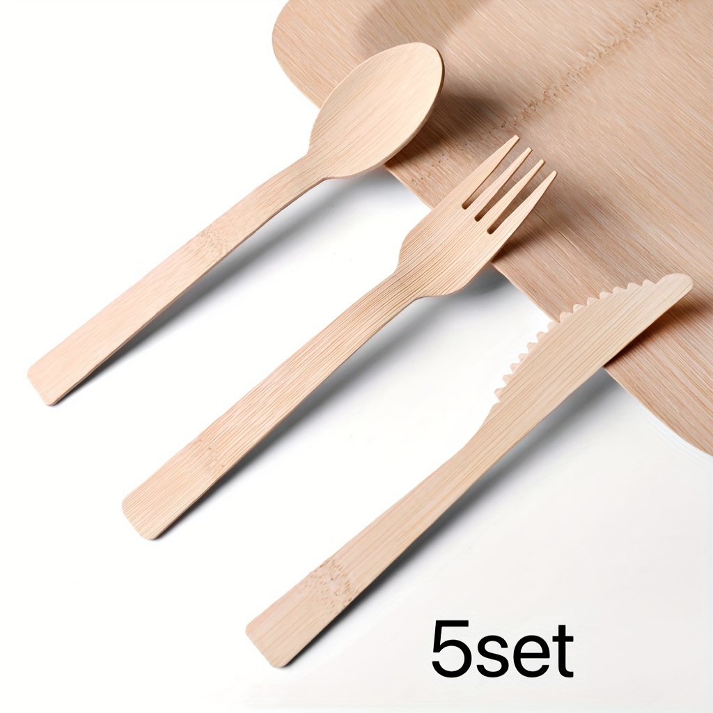 Set 8 forchette in legno usa e getta - NaturDecor