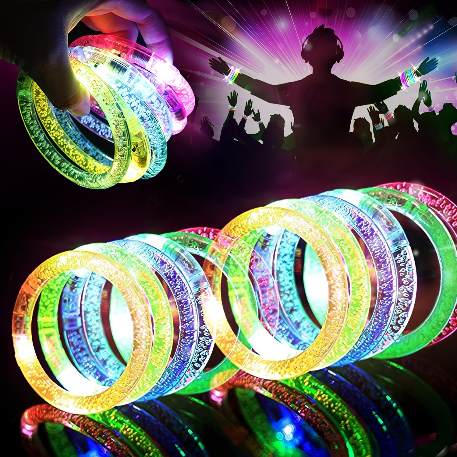 Led 6 Color Glow Band Glow in dark Party Supplies Glow Toys - Temu