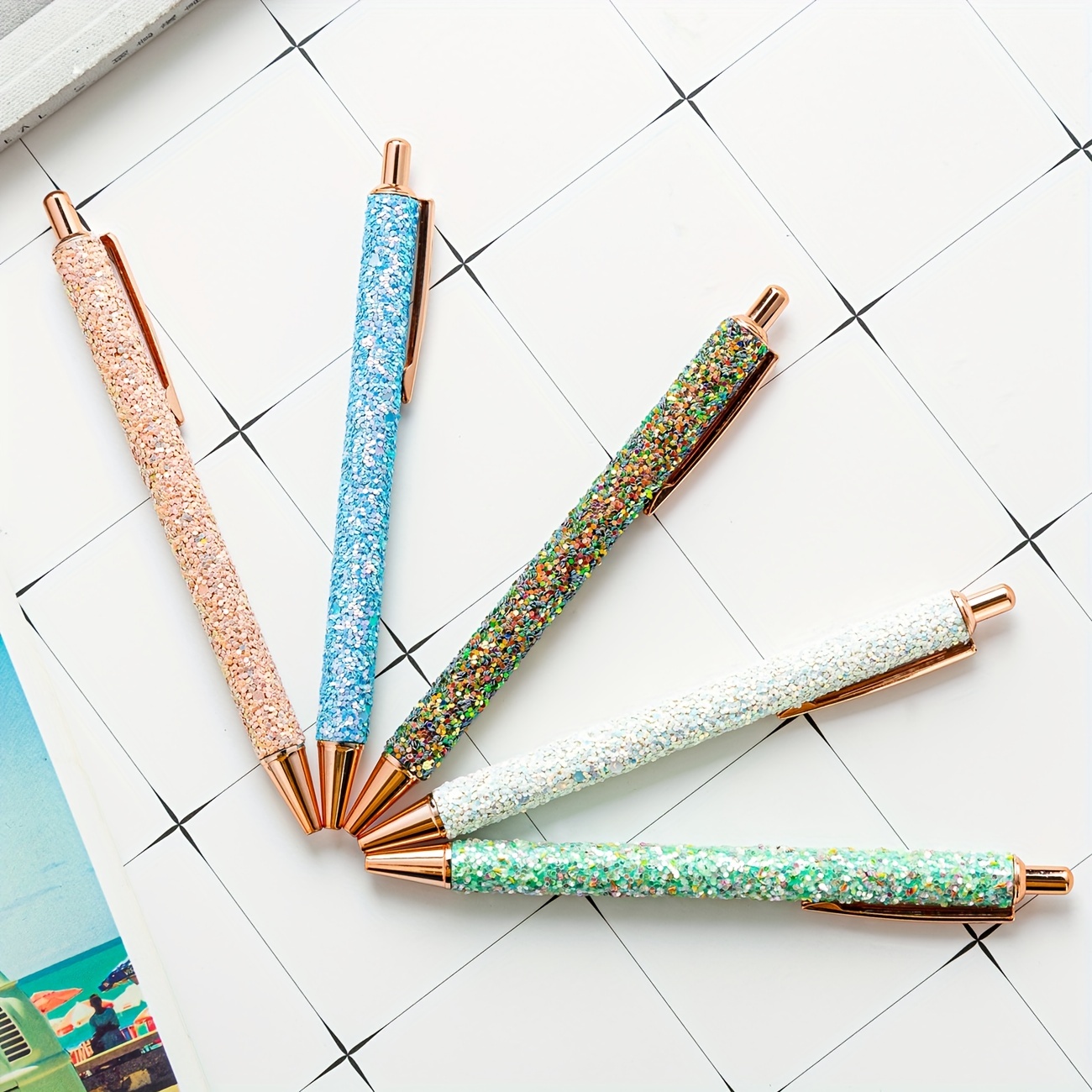 Sequins Ballpoint Pens fancy Pens For Women Glitter - Temu