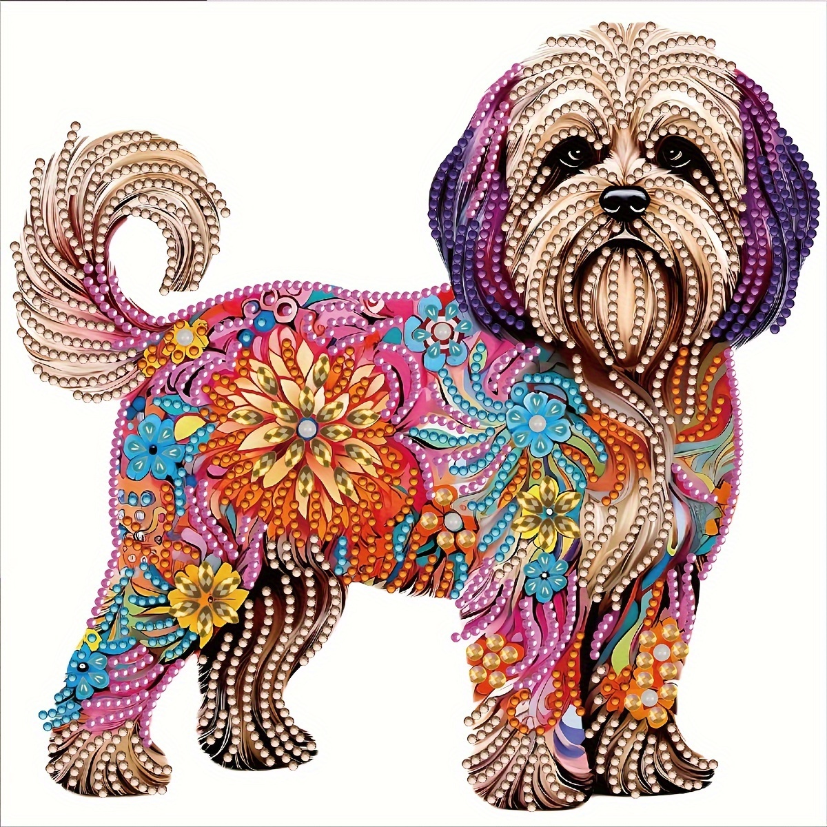 

1pc Puppy Pattern Diamond Painting Kit 5d Diy Paint By Number Special Shape Crystal Diamond Partial Diamond Painting For Crafts Frameless