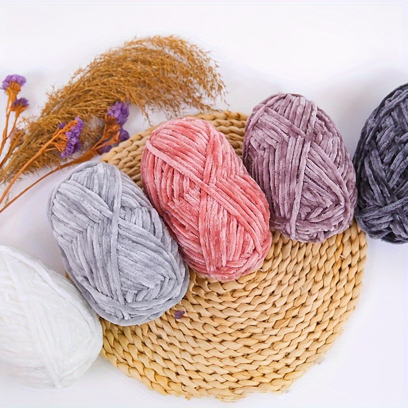 Cheap 100g/roll Warm Velvet Yarn Crochet Yarn Chenille Yarn Baby Plush Yarn  Polyester Thick For Knitted