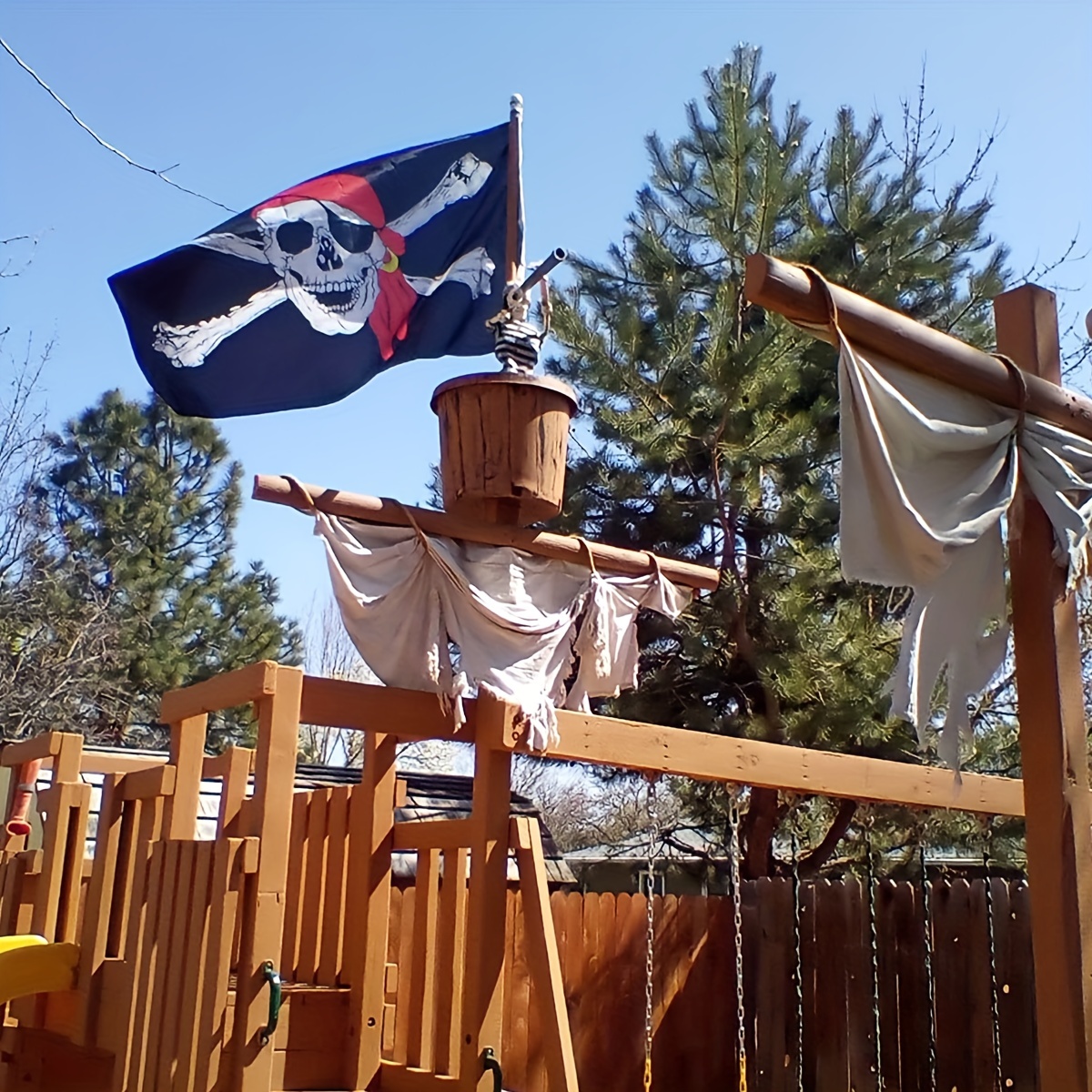 Pirate Flag Jolly Roger Skull Crossed Bones Skeleton - Temu