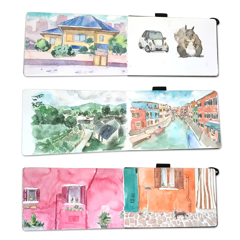 Art Students Thick Hand-drawn Sketchbook Mini Portable Watercolor