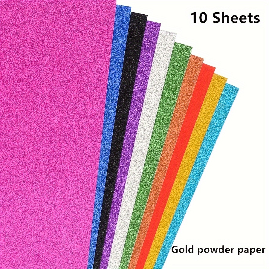 10 Sheets Glitter Foam Sheets for Crafts, A4 Cardstock Paper Sparkles Self  Adhesive Sticky Paper for Christmas Construction Scrapbook Gift DIY Cutters