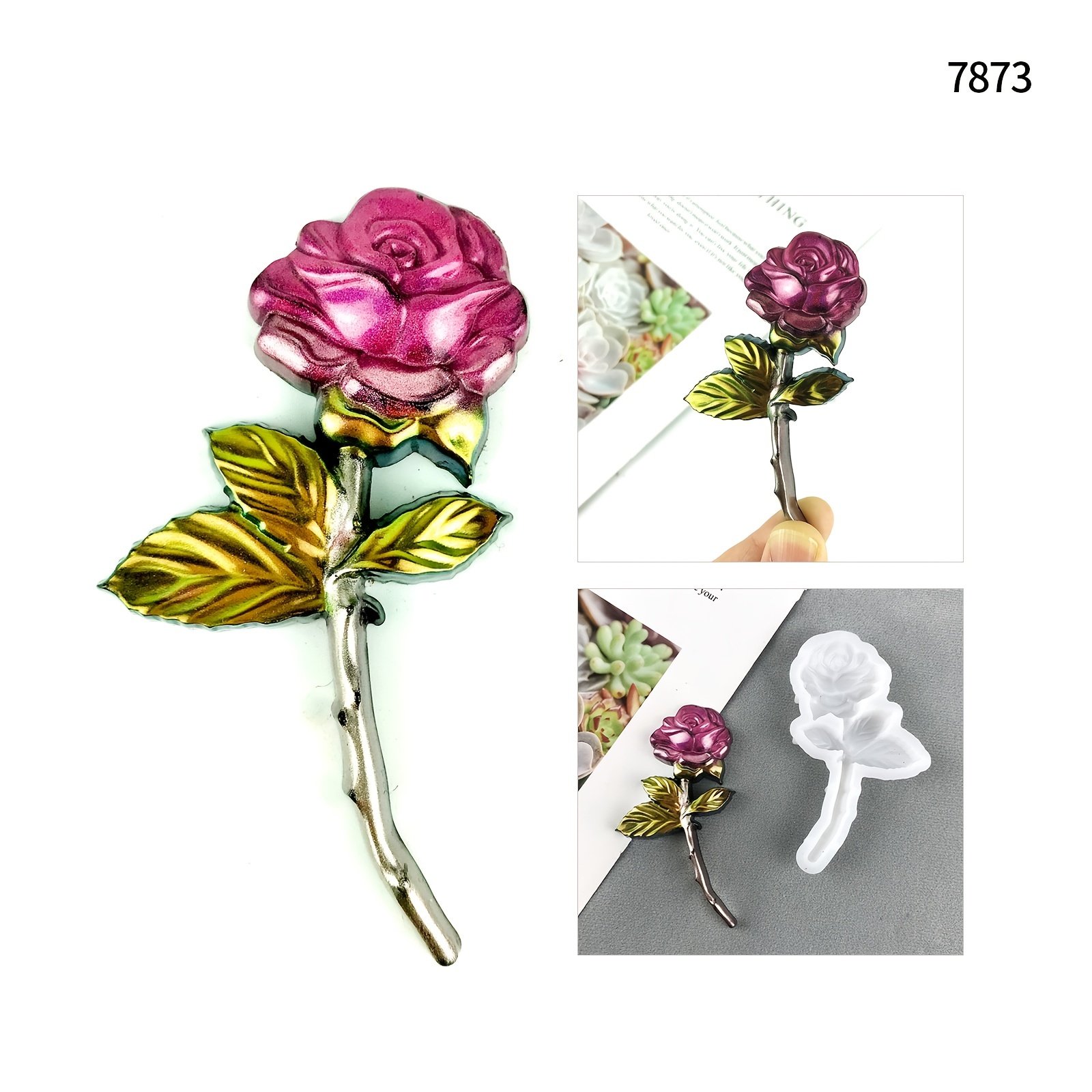 1pc Molde Silicona Flores Bouquet Molde Fundición Flores - Temu