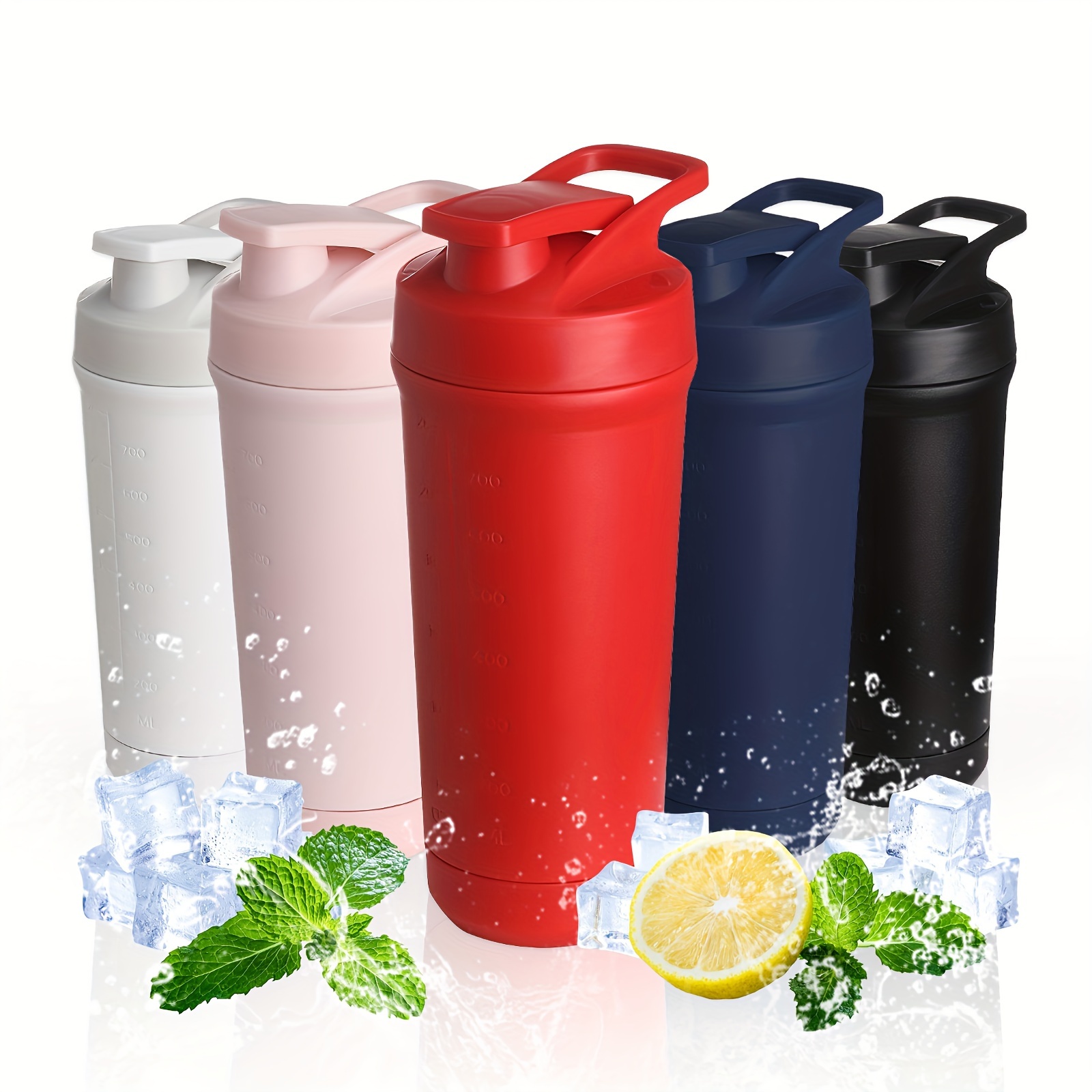 Shaker Bottle with Protein Storage Container 620 ml / 21 oz