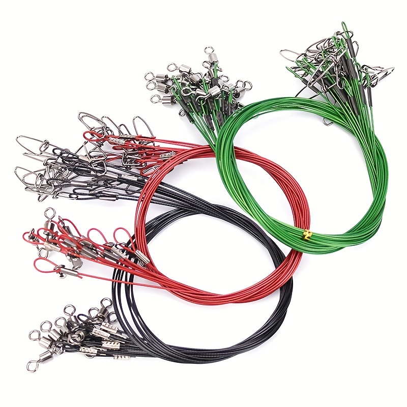 Stainless Steel Wire, Fishing Lures Guide Line With Swivel Snap, Fishing  Tackle - Temu United Arab Emirates