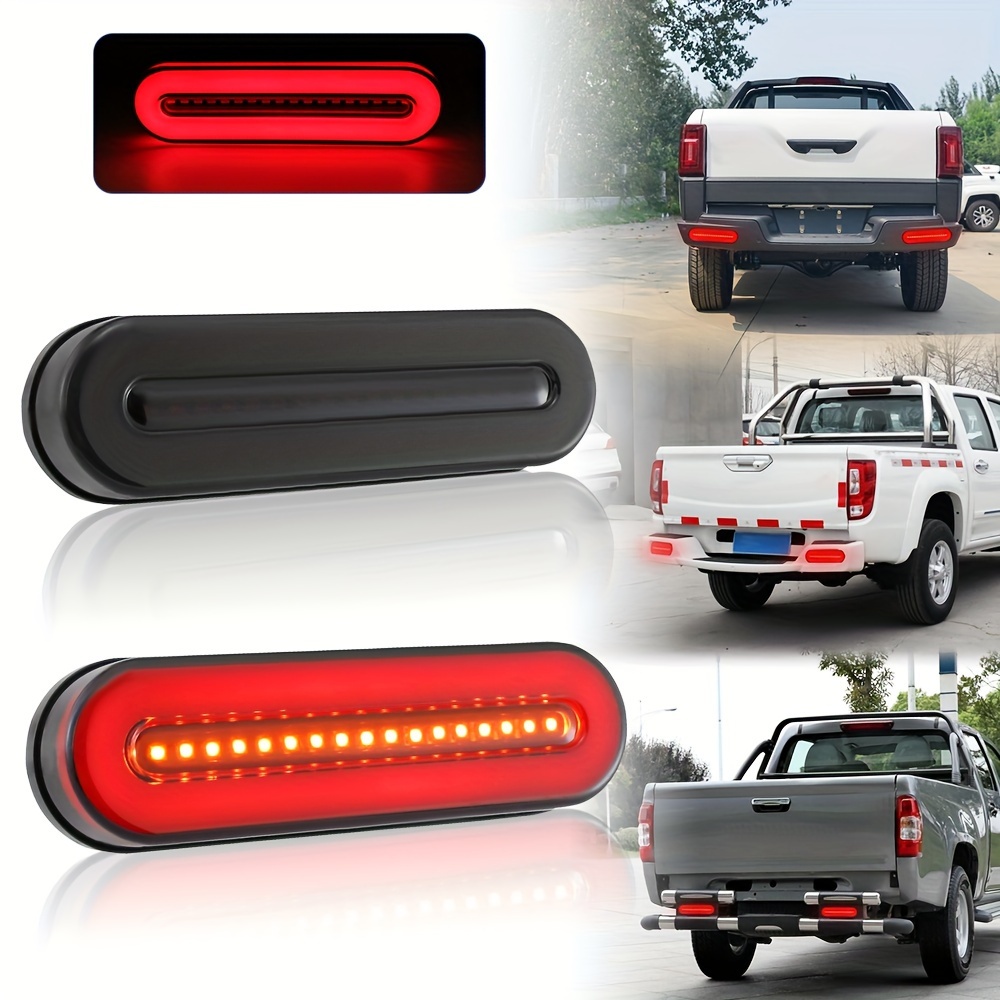 Wasserdichtes Dual-Farben-Dynamisches LED-Anhänger-Rücklicht 12V 24V  Auto-Rückleuchten LKW-Blinkerlampe Bremslicht ATV-Hintere Stopplampe