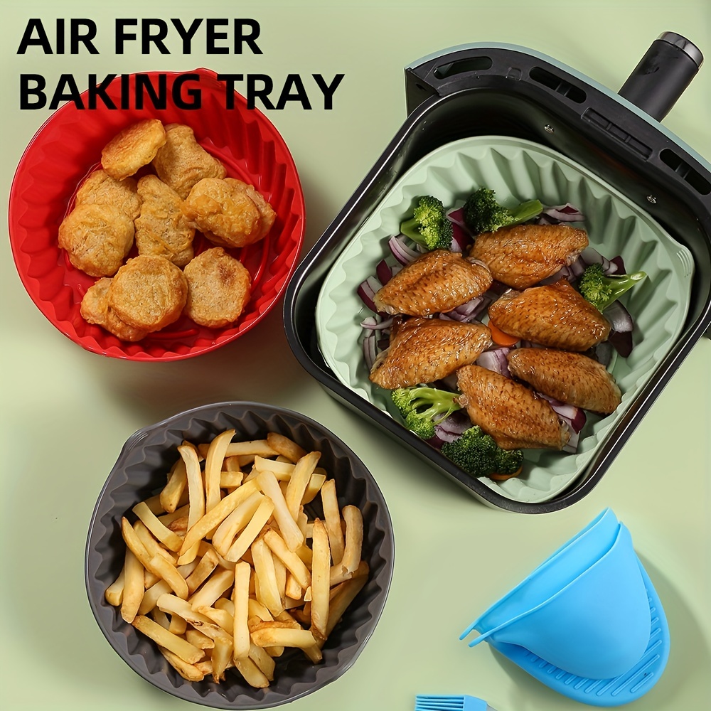 Silicone Air Fryer Liner (bottom ), Round Air Fryer Liners Pot, Silicone  Basket Bowl, Reusable Baking Tray, Oven Accessories, Baking Tools, Kitchen  Gadgets, Kitchen Accessories - Temu