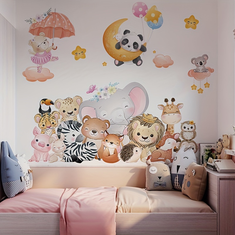 Sticker mural 6 hiboux - Déco chambre enfant