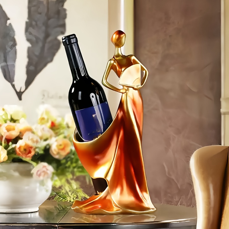 Lady wine bottle online holder