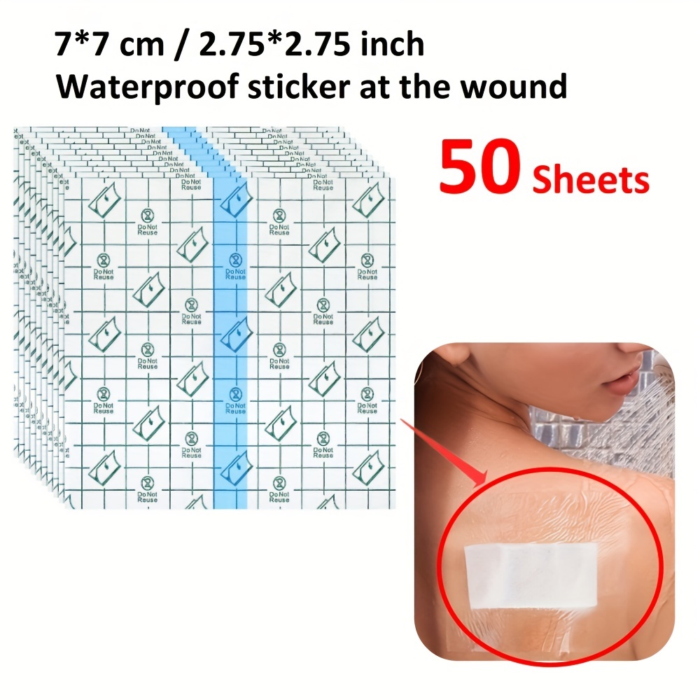 Shower Waterproof Patch Transparent Stretch Adhesive Bandage - Temu Canada