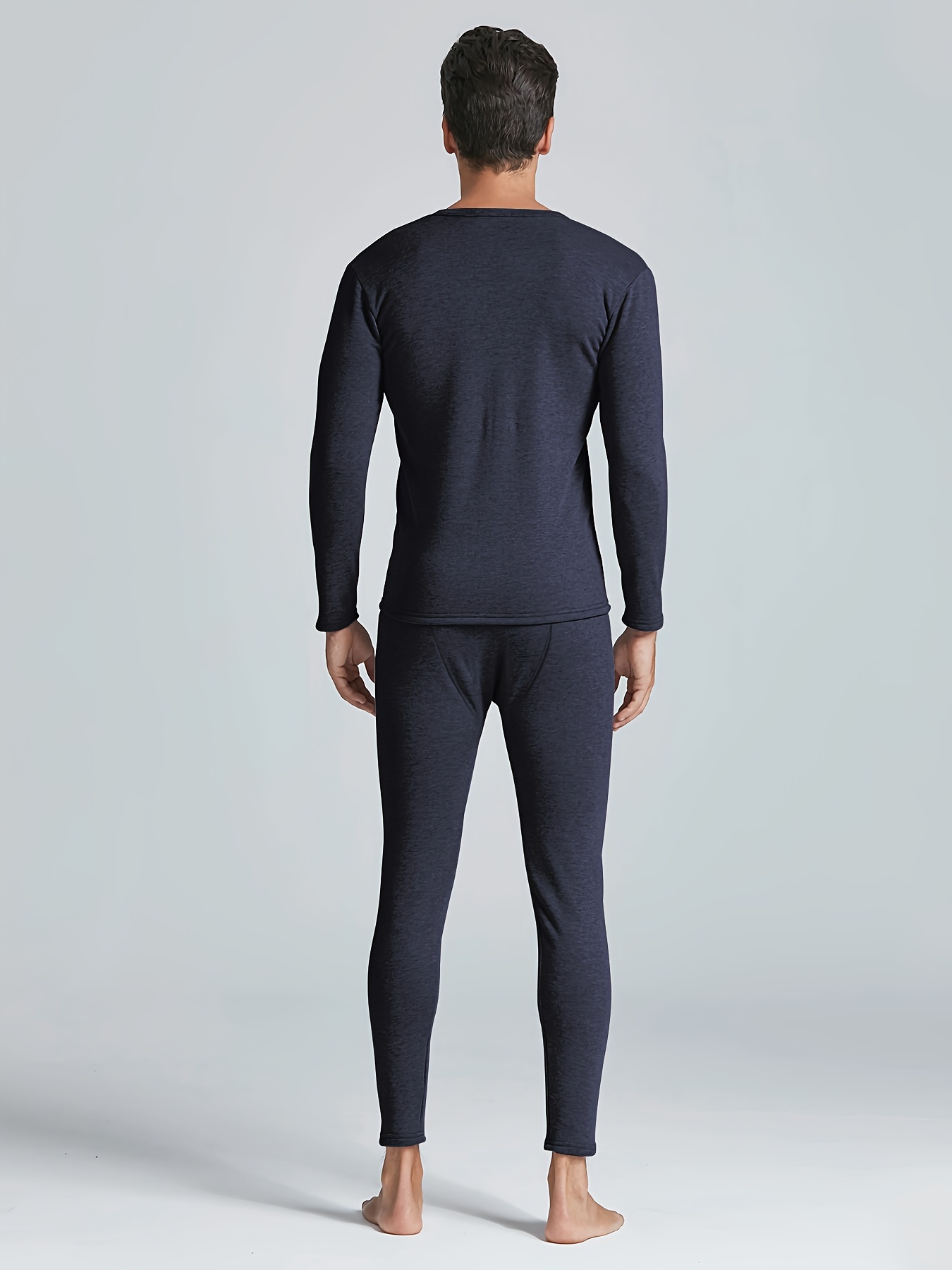 Men's Long John Thermal Underwear Set Base Layer Sets - Temu