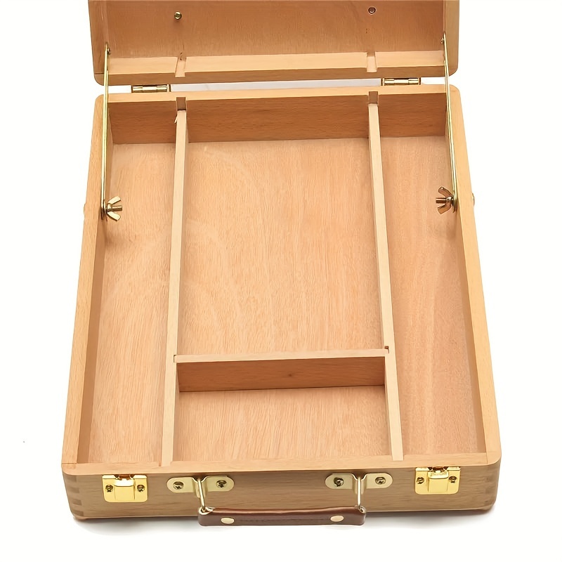 Wooden Art Easel Box Painting Storage Box Table - Temu