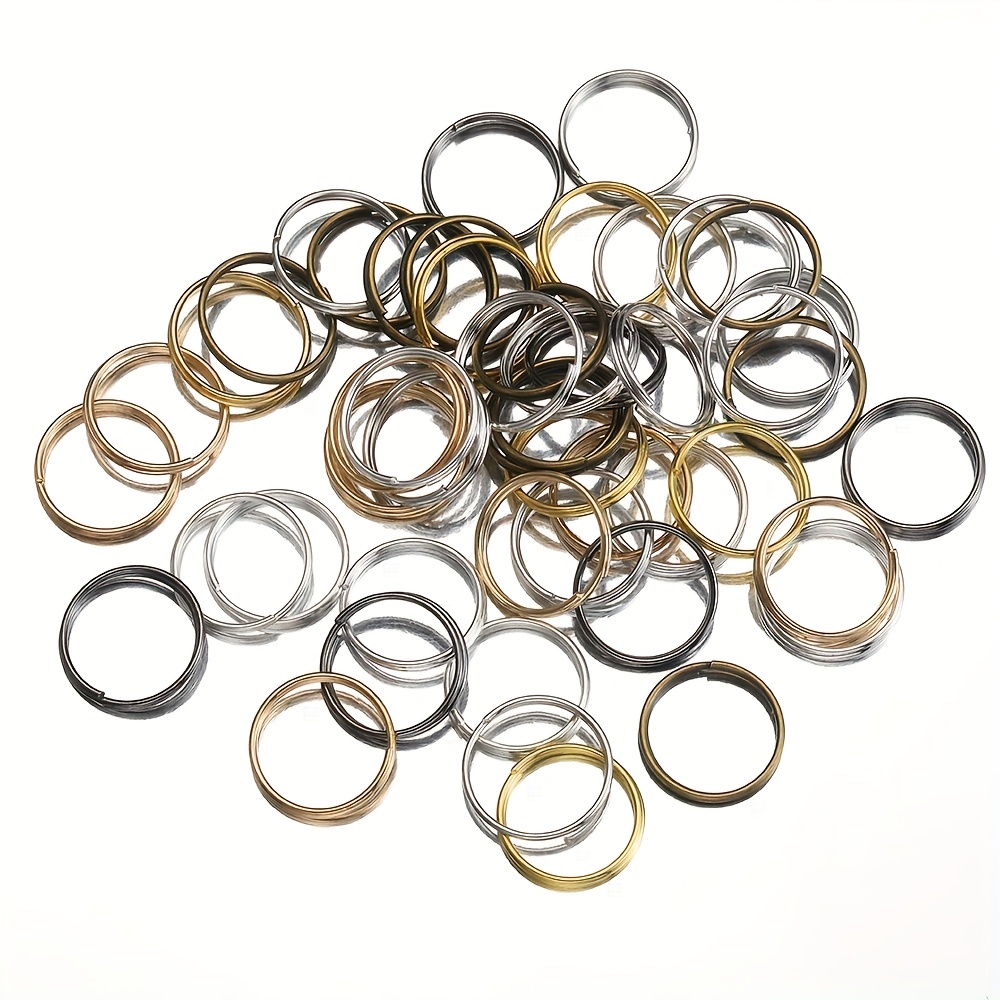 Nickel Plated Metal Buckle Open Jump Rings Key Ring With Key - Temu