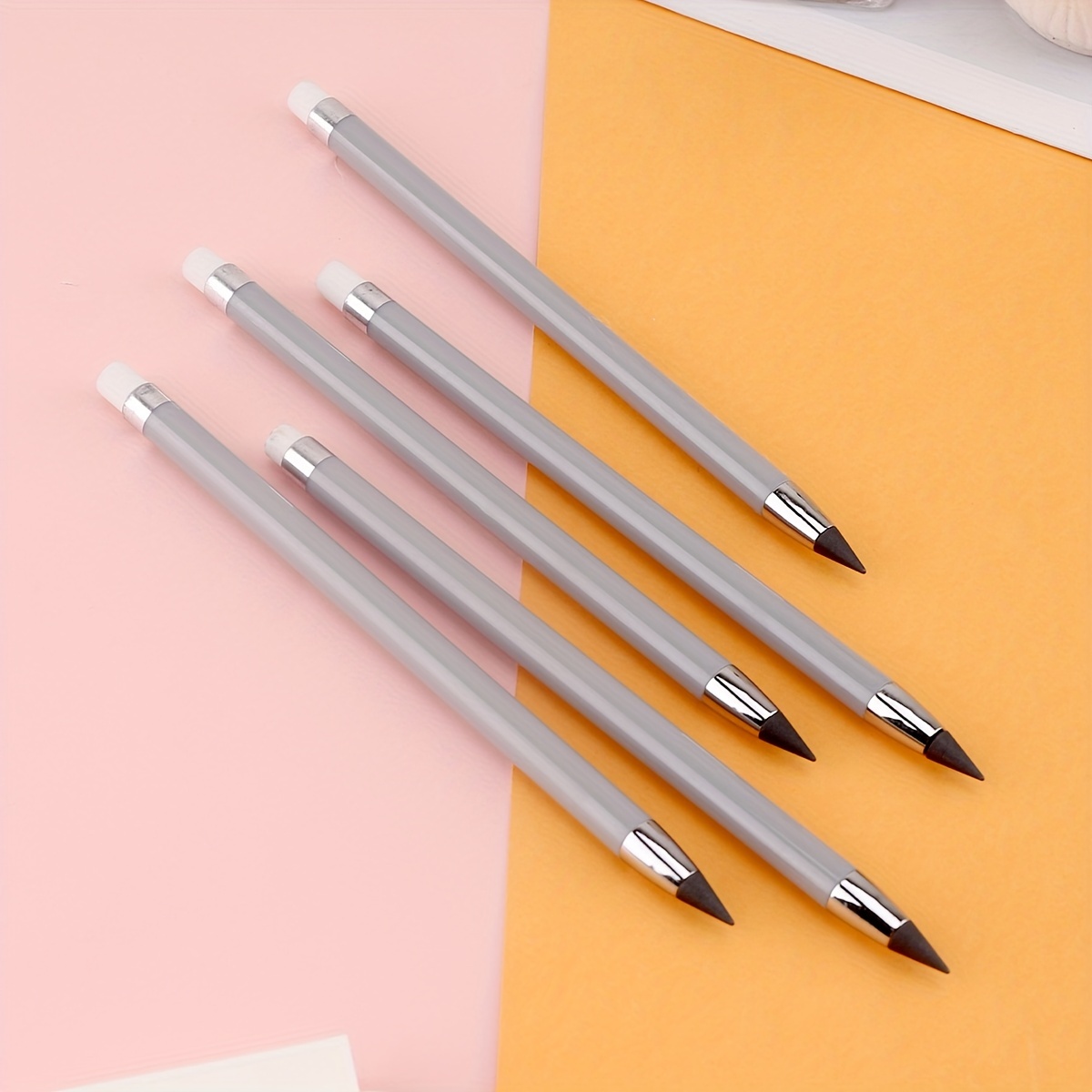 1Pcs Metacil Metal Pencil Black Technology Permanent Pen Never