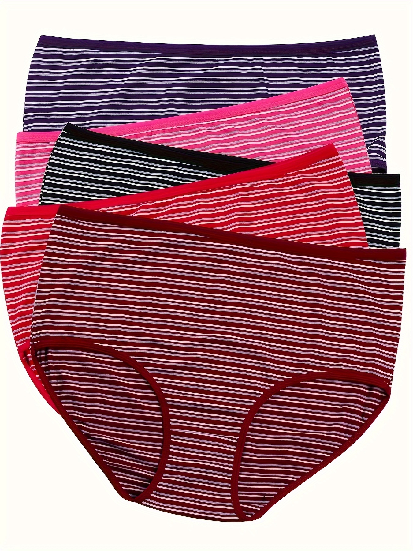 5-Pack No Boundaries Women's 3XL Cotton Stretch BIKINI Underwear -  Multicolor