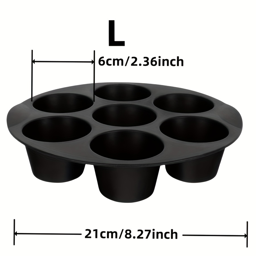 Silicone Air Fryer Muffin Pan, 7 Cavity Cupcake Pans, Air Fryer Silicone  Nonstick Mini Cake Mold For Air Fryers, Air Fryer Accessories, Kitchen  Baking Tools - Temu