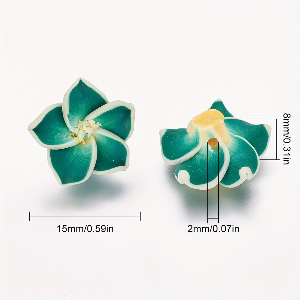 Hawaii Polymer Clay Flower Retractable Badge