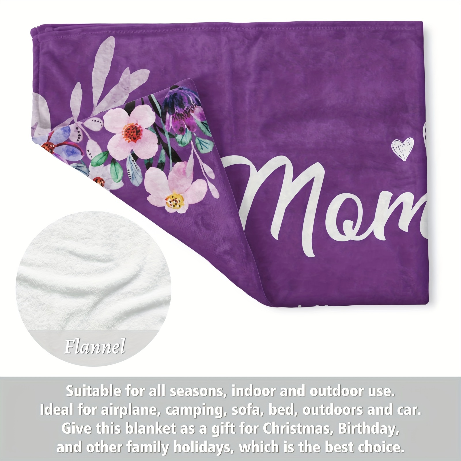 Best Blanket Birthday Gifts For Mom - Gift For Mother's Day From Daughter  Son Throw Blanket - Presents To Dear Mom