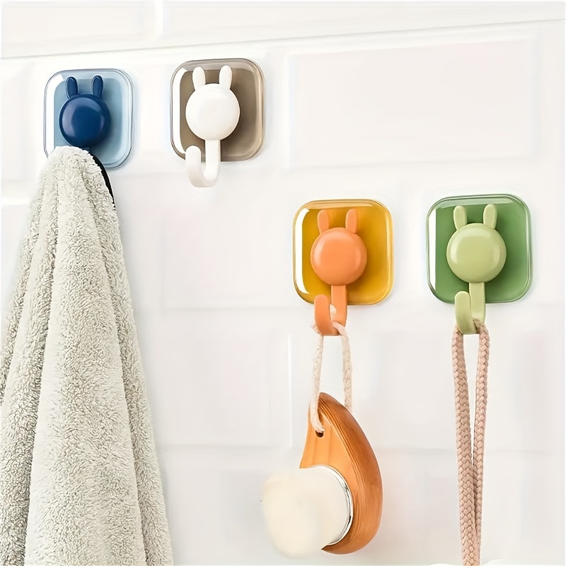 Cute Cartoon Hook Behind Wall Door Hook Adhesive Punch - Temu