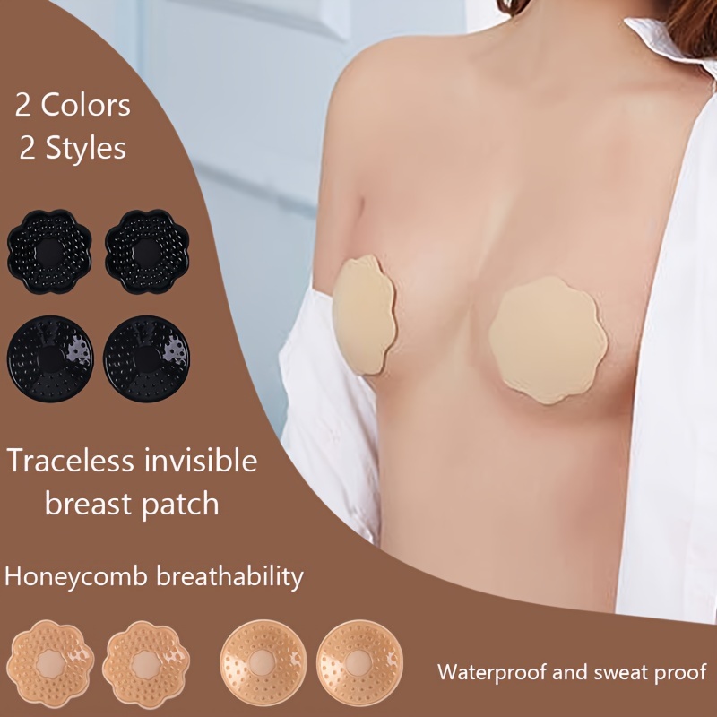 Travelwant Silicone Bra Inserts Lift Breast Pads Breathable Push Up Sticky  Bra Cups for Women 