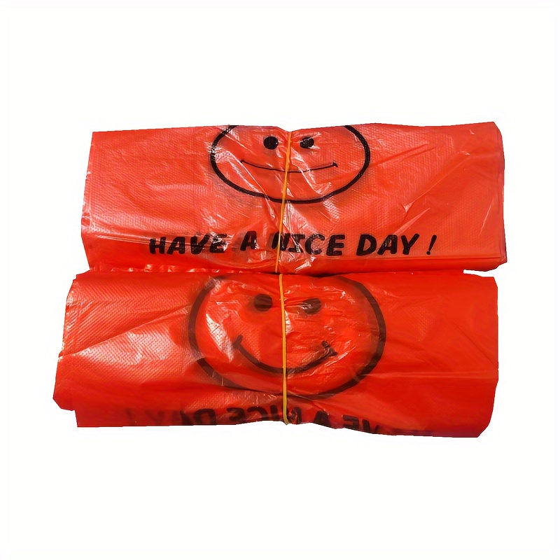 Red Big Vest Style Plastic Bags Carrier Poly Bags - UZBAG Store