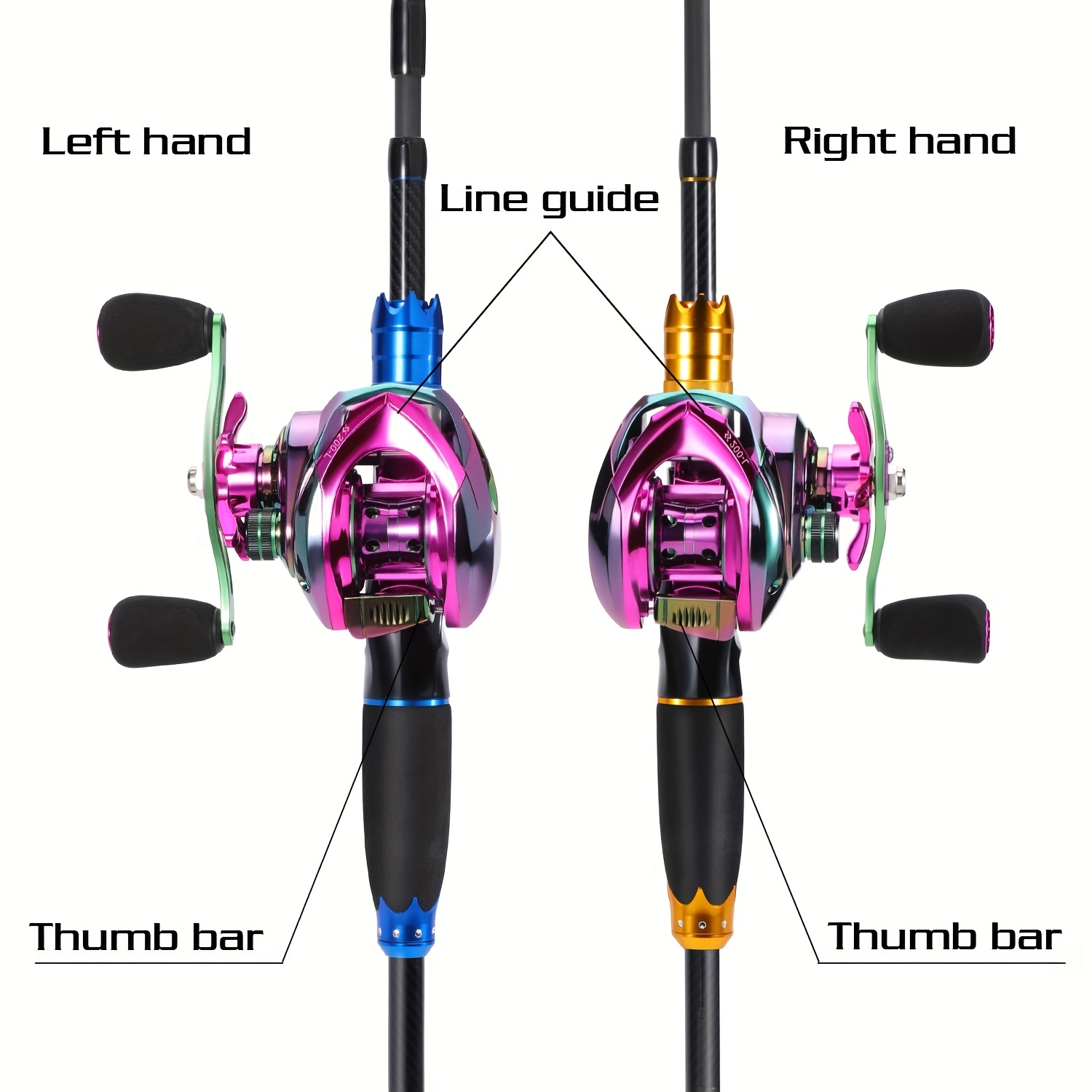 Fishing Rod 4 Sections 1.98M Bass Fishing Rod and Baitcasting Fishing Reel  Ultralight Casting Rod Combo Travel Fishing Set Fishing Pole (Size : Left  hand, Color : A) : : Sports & Outdoors