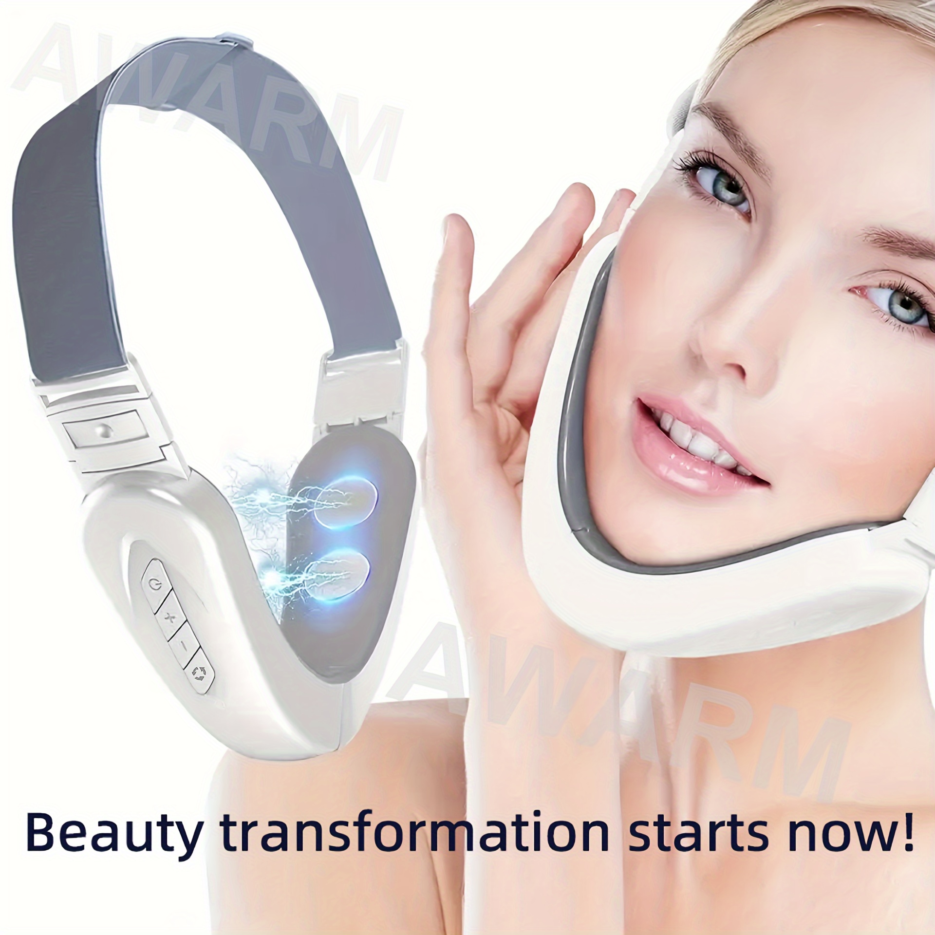 Facial Massager Low-Frequency Crescent Shaped Beauty Instrument V-Shaped  Face Wrinkle Removal Facial Muscle Stimulator